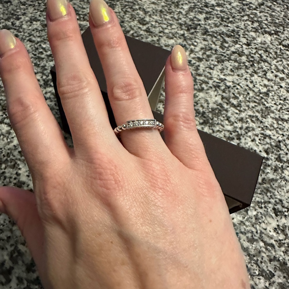 LAGOS Caviar Spark Diamond Stacking Ring